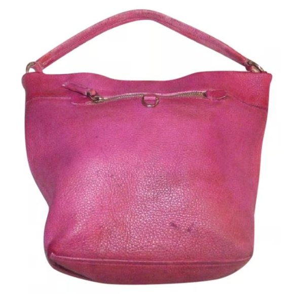 Prada RETRO Hot Pink Leather XL Hobo Satchel Shoulder Bag - Picture 1 of 9